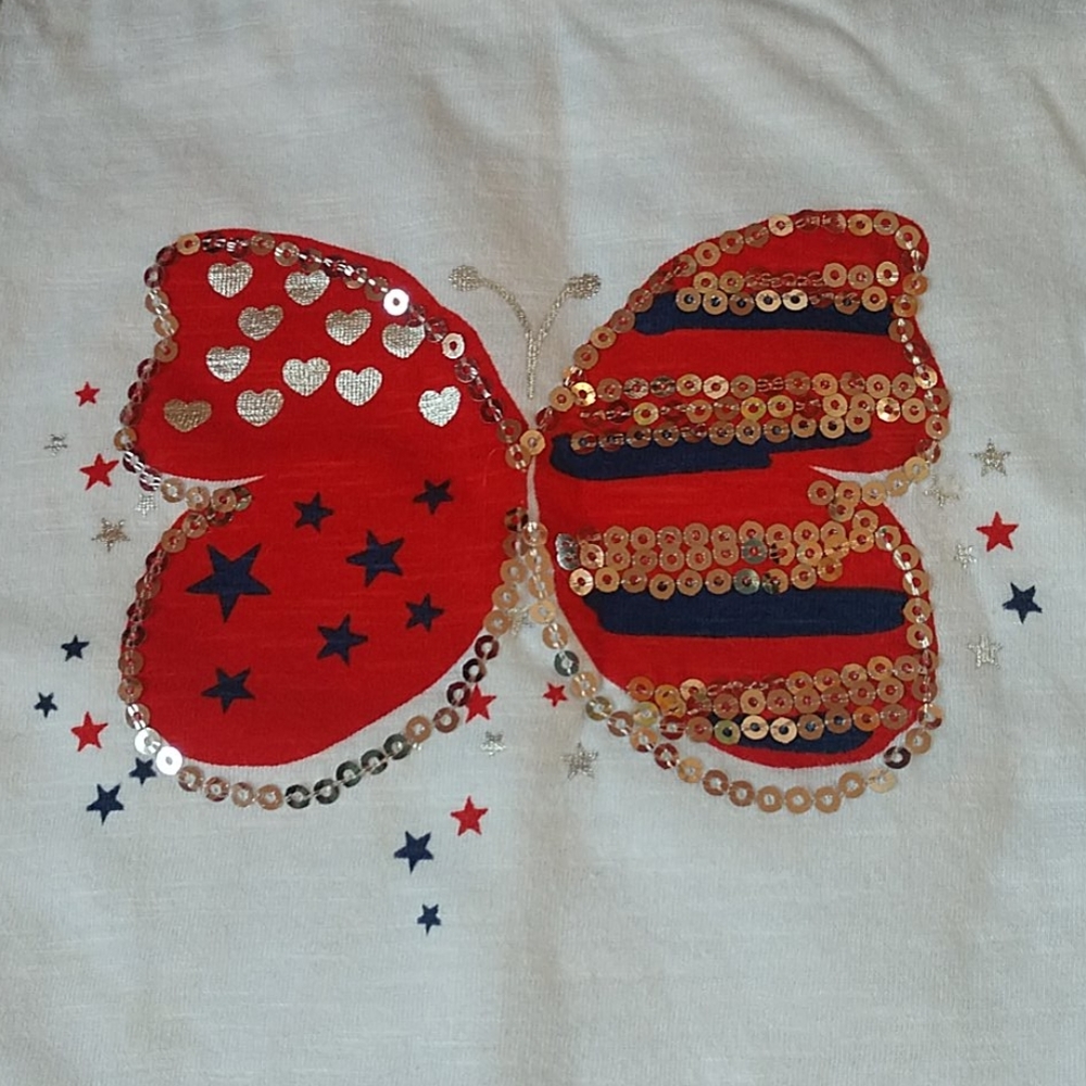 Free Style ๐บ๐ธ American flag butterfly tank top๐ - Picture 3 of 6